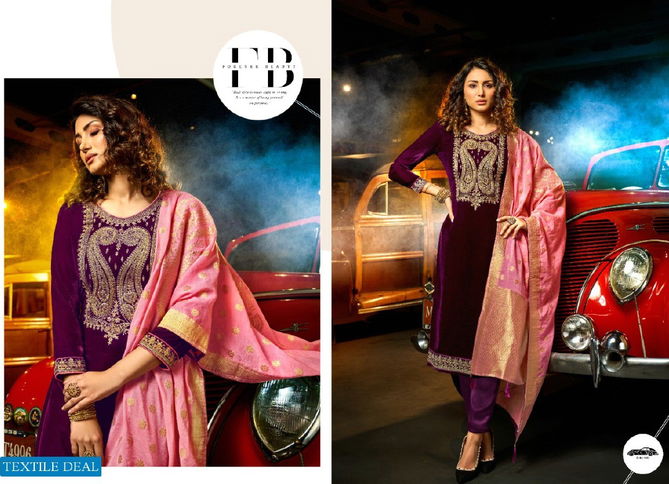 Zeenat Pure 9000 Velvet Heavy Designer Festive Wear Salwar Kameez Collection